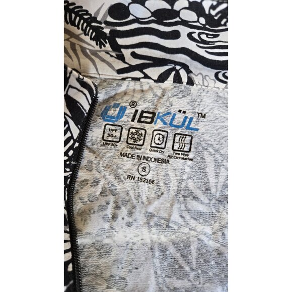 Ibkul SMALL Golf/Hike 1/4 Zip Pullover Paisley Long Sleeve Mesh SleeveCool Top - Picture 4 of 10